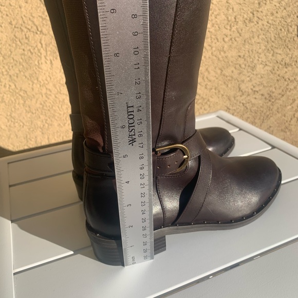 NWT INC International Concepts dark brown leather tall boots size 6.5M - Picture 9 of 16